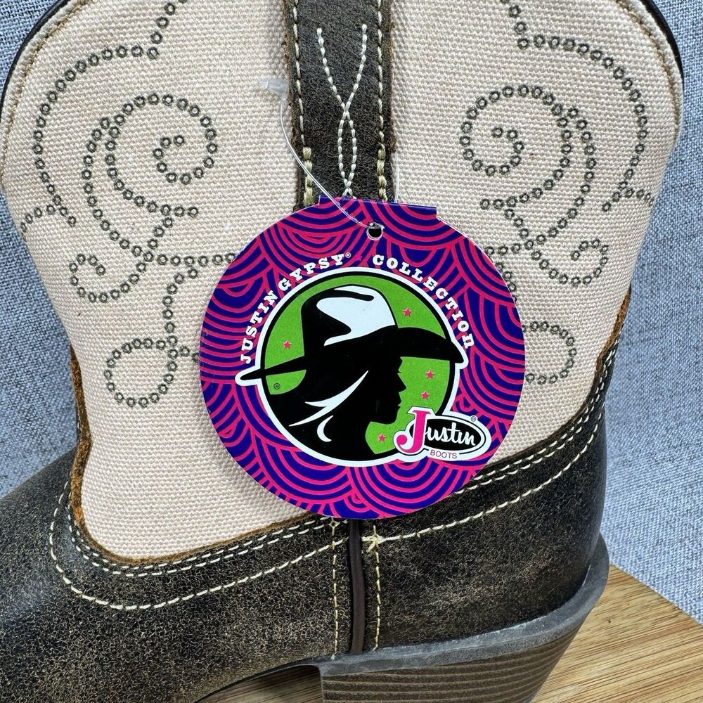 Justin Boots Women's 8.5 B Gypsy Western Cowboy Leather L2949 - Picture 9 of 12